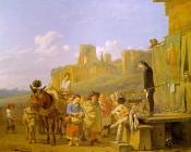 卡雷尔 迪雅尔丹 : A Party of Charlatans in an Italian Landscape